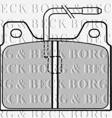 Комплект тормозных колодок, дисковый тормоз BORG & BECK BBP1295