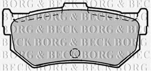 Комплект тормозных колодок, дисковый тормоз BORG & BECK BBP1297