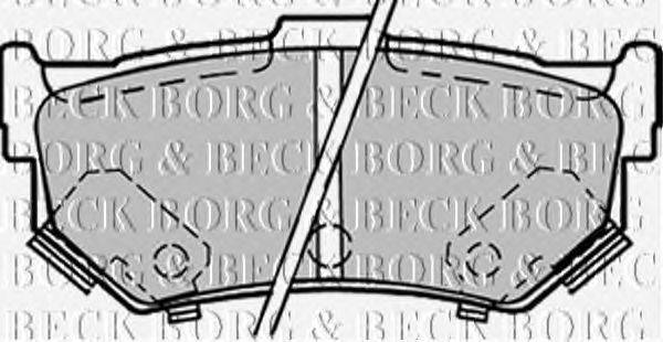 Комплект тормозных колодок, дисковый тормоз BORG & BECK BBP1298