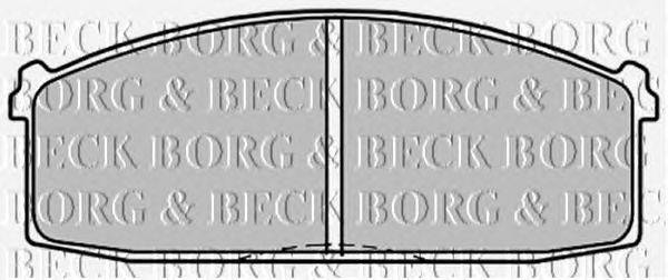 Комплект тормозных колодок, дисковый тормоз BORG & BECK BBP1300