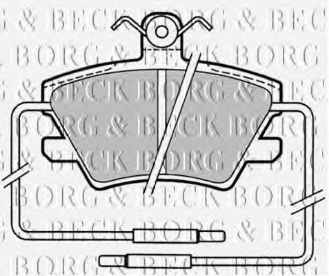 Комплект тормозных колодок, дисковый тормоз BORG & BECK BBP1319