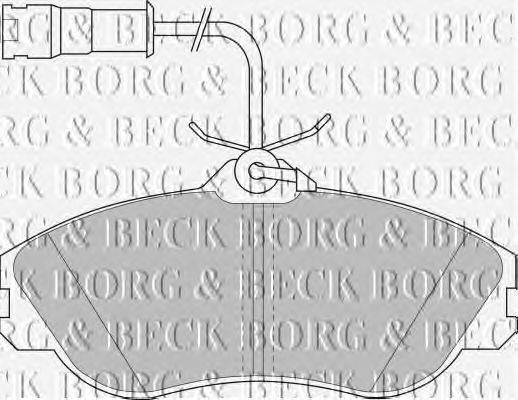 Комплект тормозных колодок, дисковый тормоз BORG & BECK BBP1324
