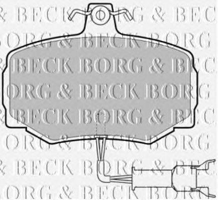 Комплект тормозных колодок, дисковый тормоз BORG & BECK BBP1333