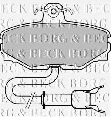 Комплект тормозных колодок, дисковый тормоз BORG & BECK BBP1334