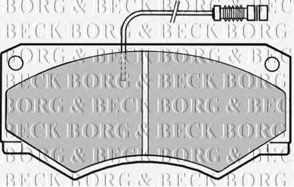 Комплект тормозных колодок, дисковый тормоз BORG & BECK BBP1335