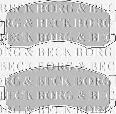 Комплект тормозных колодок, дисковый тормоз BORG & BECK BBP1336