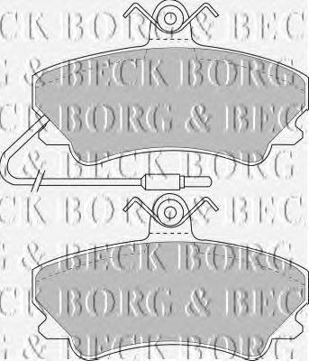 Комплект тормозных колодок, дисковый тормоз BORG & BECK BBP1338