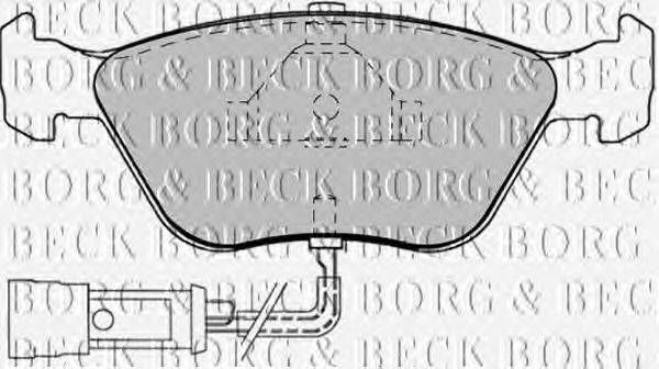 Комплект тормозных колодок, дисковый тормоз BORG & BECK BBP1343