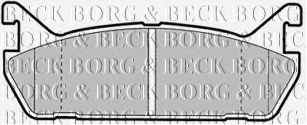 Комплект тормозных колодок, дисковый тормоз BORG & BECK BBP1344