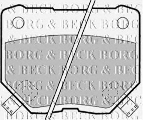 Комплект тормозных колодок, дисковый тормоз BORG & BECK BBP1349