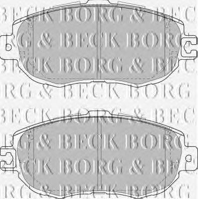 Комплект тормозных колодок, дисковый тормоз BORG & BECK BBP1352