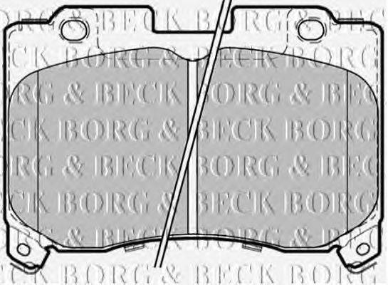 Комплект тормозных колодок, дисковый тормоз BORG & BECK BBP1354