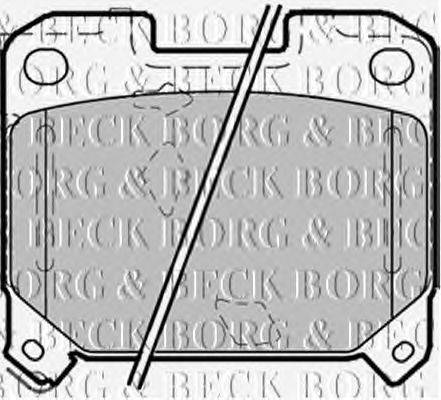 Комплект тормозных колодок, дисковый тормоз BORG & BECK BBP1355