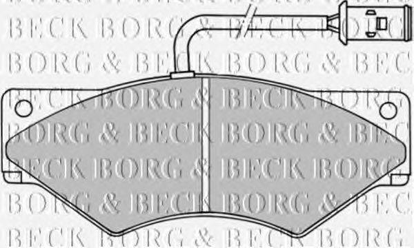 Комплект тормозных колодок, дисковый тормоз BORG & BECK BBP1357