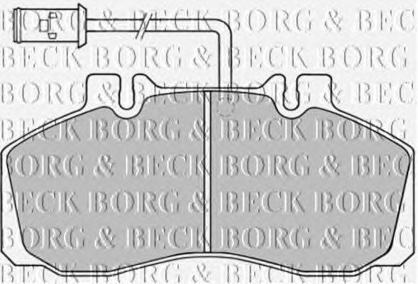 Комплект тормозных колодок, дисковый тормоз BORG & BECK BBP1362
