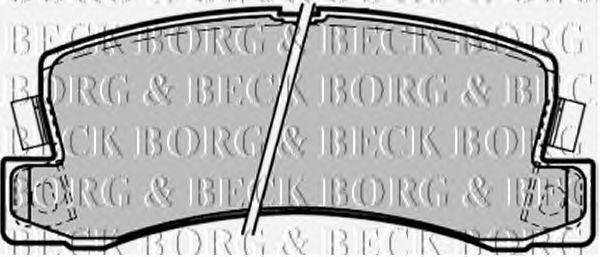 Комплект тормозных колодок, дисковый тормоз BORG & BECK BBP1371