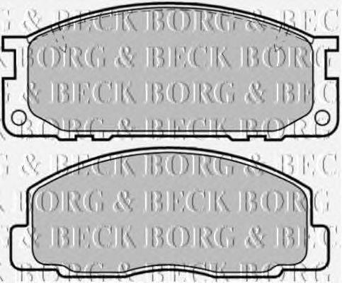 Комплект тормозных колодок, дисковый тормоз BORG & BECK BBP1372