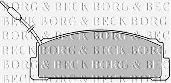 Комплект тормозных колодок, дисковый тормоз BORG & BECK BBP1376