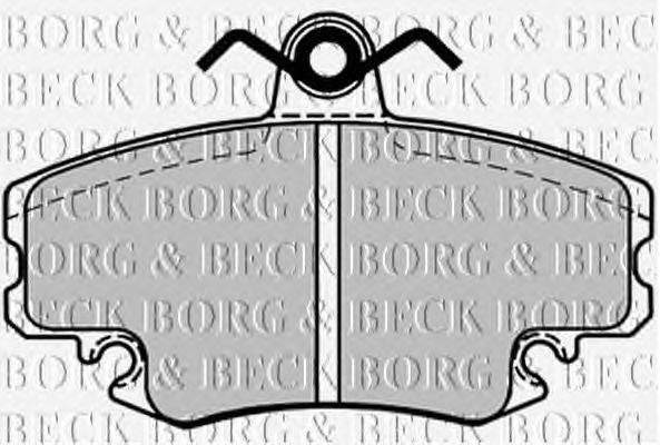 Комплект тормозных колодок, дисковый тормоз BORG & BECK BBP1386