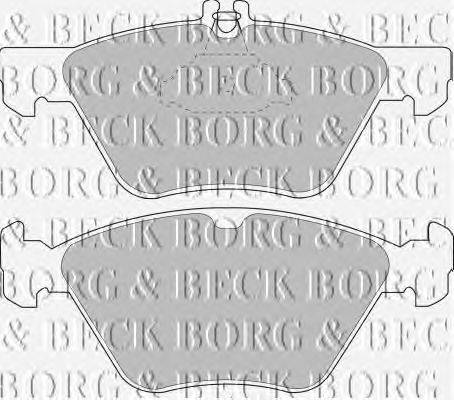 Комплект тормозных колодок, дисковый тормоз BORG & BECK BBP1393