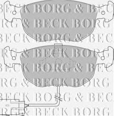 Комплект тормозных колодок, дисковый тормоз BORG & BECK BBP1394