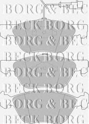 Комплект тормозных колодок, дисковый тормоз BORG & BECK BBP1396