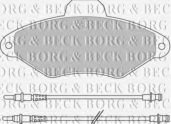 Комплект тормозных колодок, дисковый тормоз BORG & BECK BBP1400