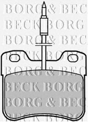 Комплект тормозных колодок, дисковый тормоз BORG & BECK BBP1402