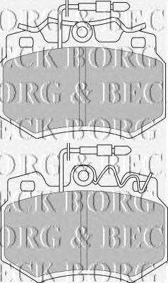 Комплект тормозных колодок, дисковый тормоз BORG & BECK BBP1403