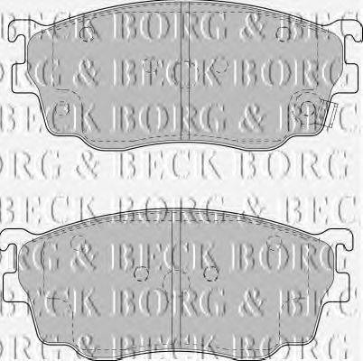 Комплект тормозных колодок, дисковый тормоз BORG & BECK BBP1404
