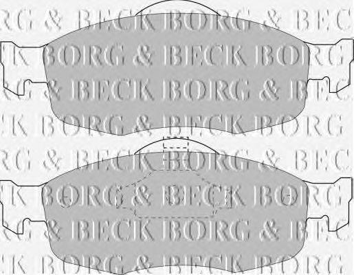 Комплект тормозных колодок, дисковый тормоз BORG & BECK BBP1416