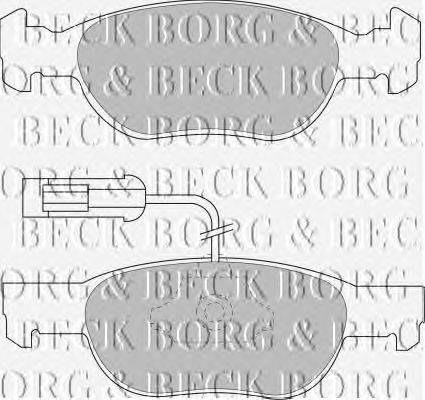 Комплект тормозных колодок, дисковый тормоз BORG & BECK BBP1418