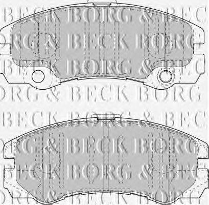 Комплект тормозных колодок, дисковый тормоз BORG & BECK BBP1419