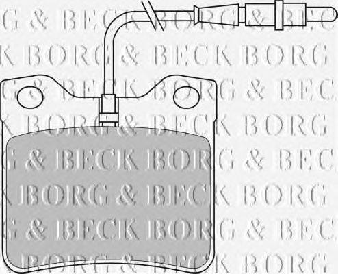 Комплект тормозных колодок, дисковый тормоз BORG & BECK BBP1421