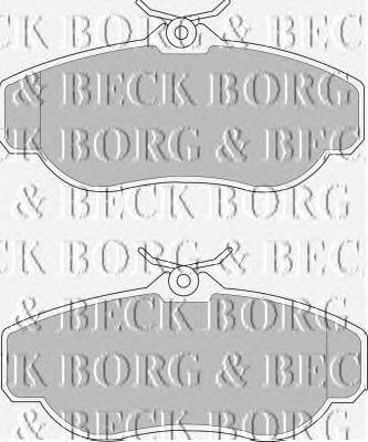 Комплект тормозных колодок, дисковый тормоз BORG & BECK BBP1429
