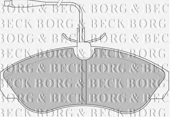 Комплект тормозных колодок, дисковый тормоз BORG & BECK BBP1430