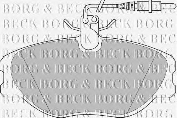 Комплект тормозных колодок, дисковый тормоз BORG & BECK BBP1438