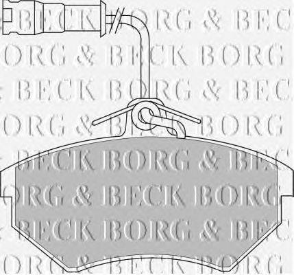 Комплект тормозных колодок, дисковый тормоз BORG & BECK BBP1439