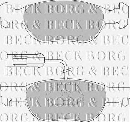Комплект тормозных колодок, дисковый тормоз BORG & BECK BBP1441