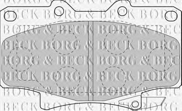Комплект тормозных колодок, дисковый тормоз BORG & BECK BBP1442