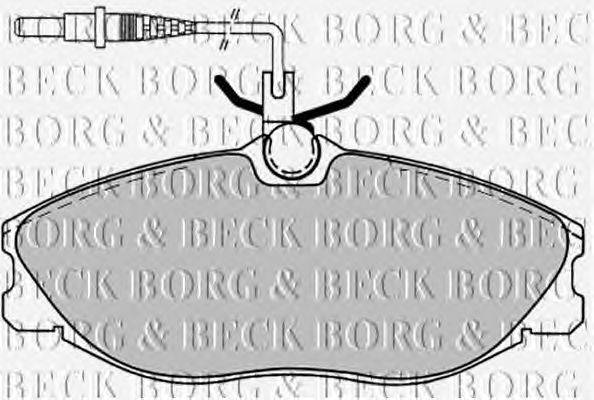 Комплект тормозных колодок, дисковый тормоз BORG & BECK BBP1443