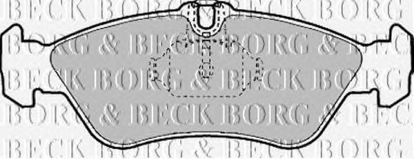 Комплект тормозных колодок, дисковый тормоз BORG & BECK BBP1445
