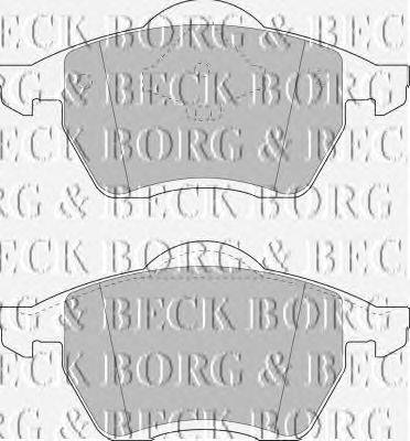 Комплект тормозных колодок, дисковый тормоз BORG & BECK BBP1446