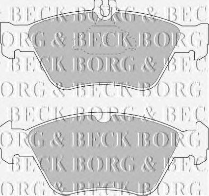 Комплект тормозных колодок, дисковый тормоз BORG & BECK BBP1454