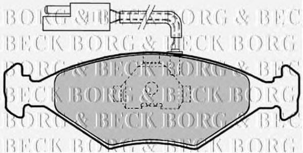 Комплект тормозных колодок, дисковый тормоз BORG & BECK BBP1456