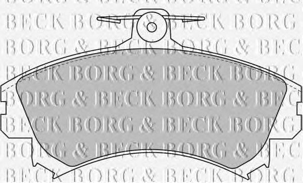 Комплект тормозных колодок, дисковый тормоз BORG & BECK BBP1458