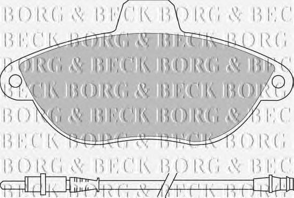 Комплект тормозных колодок, дисковый тормоз BORG & BECK BBP1461