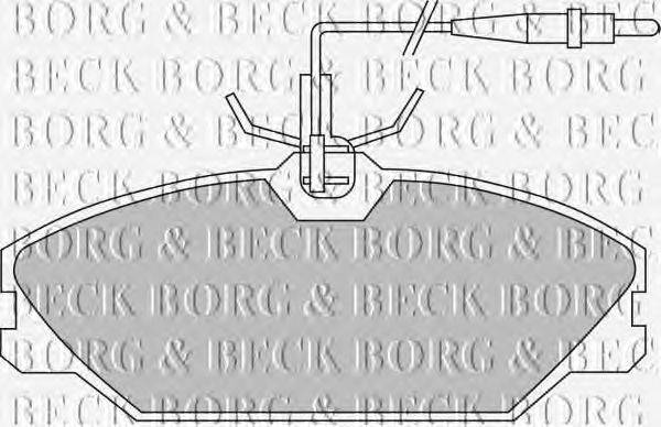 Комплект тормозных колодок, дисковый тормоз BORG & BECK BBP1466