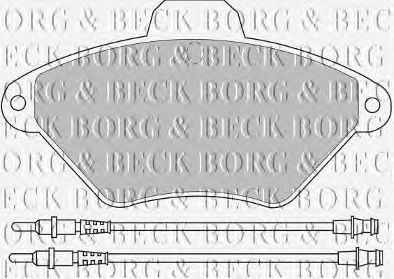 Комплект тормозных колодок, дисковый тормоз BORG & BECK BBP1468