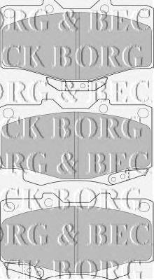 Комплект тормозных колодок, дисковый тормоз BORG & BECK BBP1469